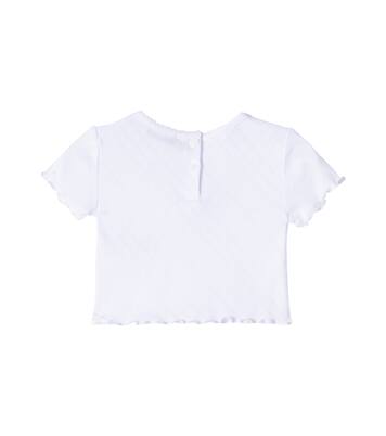 Baby logo printed ruffled cotton T-shirt | Burberry Kids
