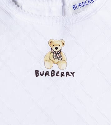 Baby logo printed ruffled cotton T-shirt | Burberry Kids