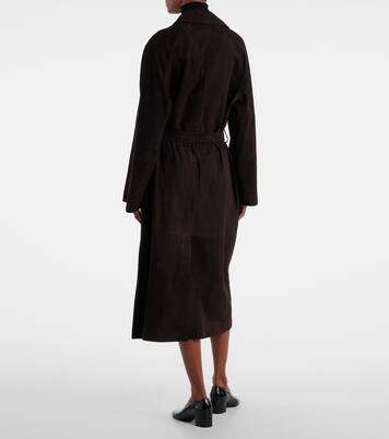 Solana suede wrap coat | The Row