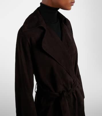 Solana suede wrap coat | The Row