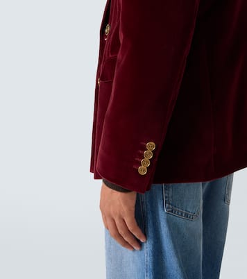 Double-breasted cotton velvet blazer | Dolce&Gabbana