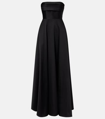 Pleated taffeta corset gown | Roland Mouret