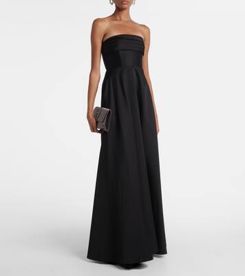 Pleated taffeta corset gown | Roland Mouret
