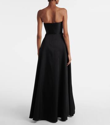 Pleated taffeta corset gown | Roland Mouret