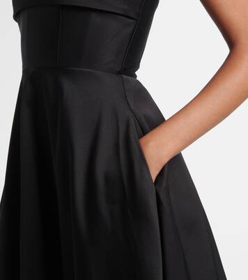 Pleated taffeta corset gown | Roland Mouret