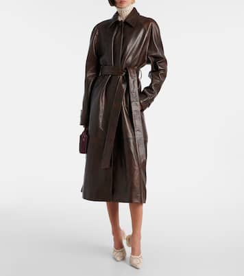 Leather wrap coat | Magda Butrym