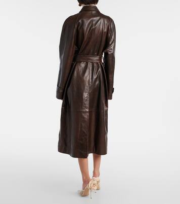 Leather wrap coat | Magda Butrym