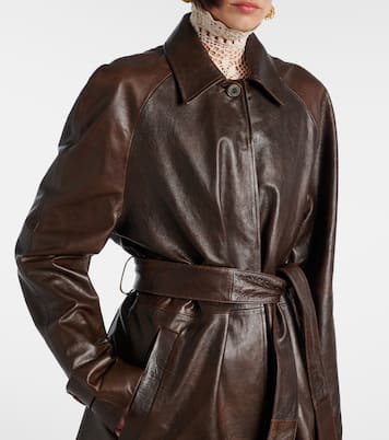 Leather wrap coat | Magda Butrym