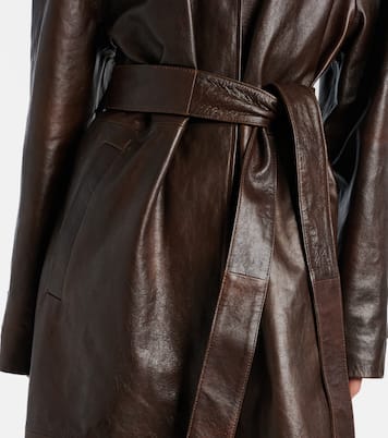 Leather wrap coat | Magda Butrym
