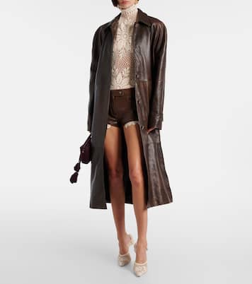 Leather wrap coat | Magda Butrym