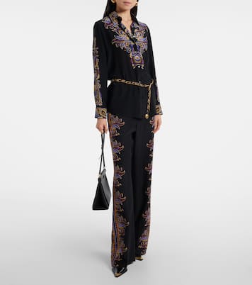 Paisley silk wide-leg pants | Etro