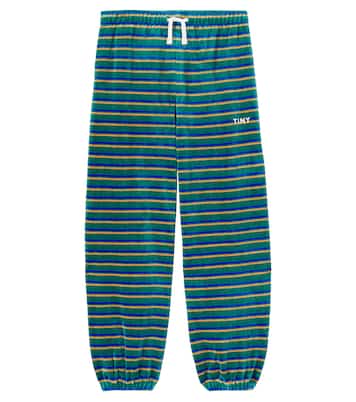 Striped cotton terry sweatpants  | Tinycottons