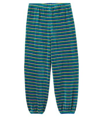 Striped cotton terry sweatpants  | Tinycottons