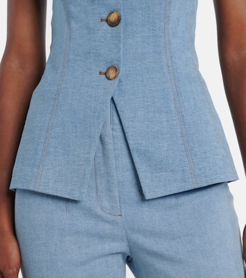 Avalina denim vest | Veronica Beard