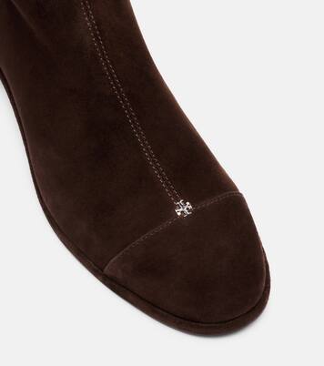 Cap-toe 55 suede knee-high boots | Tory Burch