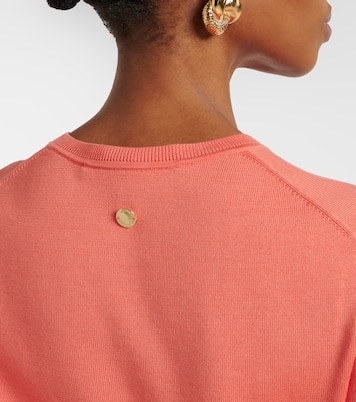 Cárdigan cropped de seda y algodón | Carolina Herrera