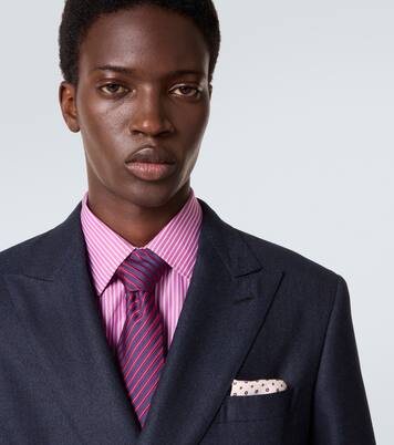Cravate rayée en jacquard de soie | Charvet