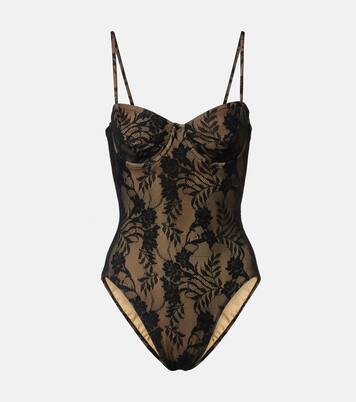 Lace sheer bodysuit | Norma Kamali