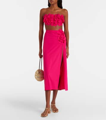 Tess floral-appliqué beach cover-up | Karla Colletto