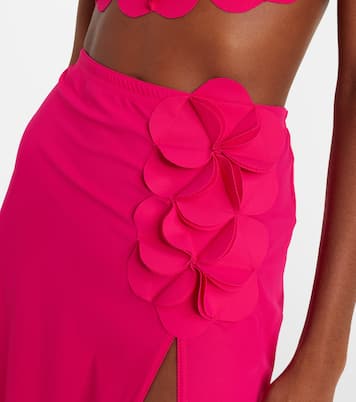 Tess floral-appliqué beach cover-up | Karla Colletto