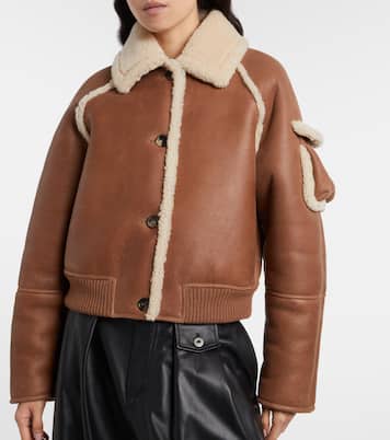 Shearling-trimmed leather blouson | Loewe