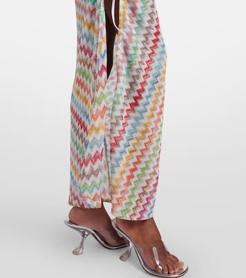 Vestido largo de lamé en zigzag | Missoni