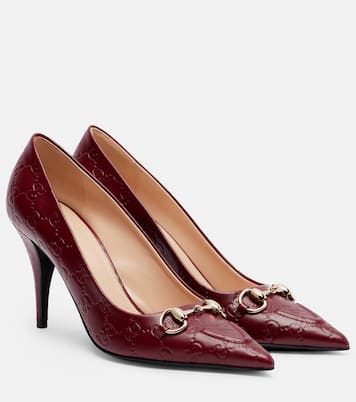 Erin GG Horsebit 85 leather pumps | Gucci