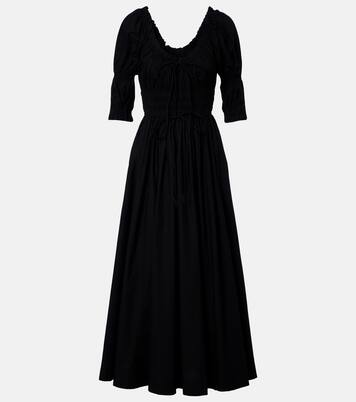 Shirred cotton midi dress | Dôen