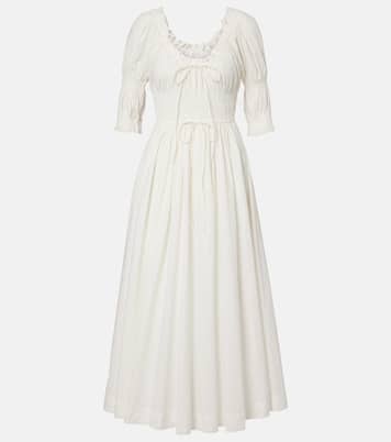 Shirred cotton midi dress | Dôen