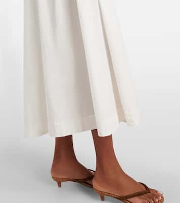 Shirred cotton midi dress | Dôen