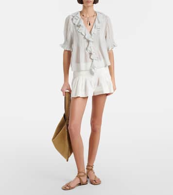 Embroidered cotton shirt | Dôen