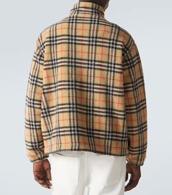 Burberry Check wool-blend zip-up jacket | Burberry