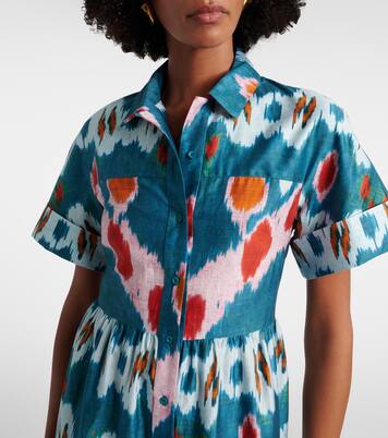 Printed tiered cotton shirt dress | Erdem
