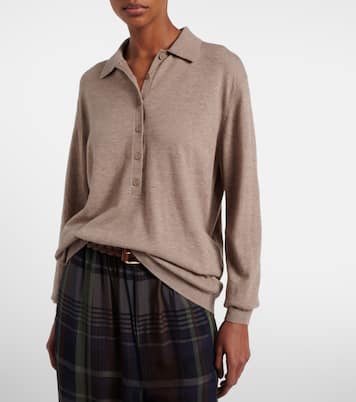 Tala wool-blend polo sweater | The Frankie Shop