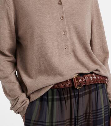 Tala wool-blend polo sweater | The Frankie Shop