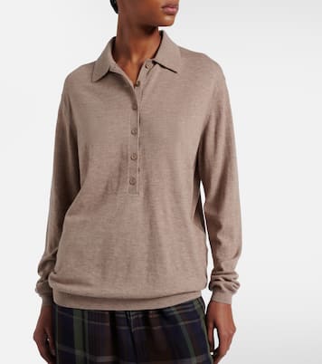 Tala wool-blend polo sweater | The Frankie Shop