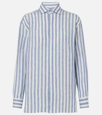 Camisa Capri de lino a rayas | Ralph Lauren Collection