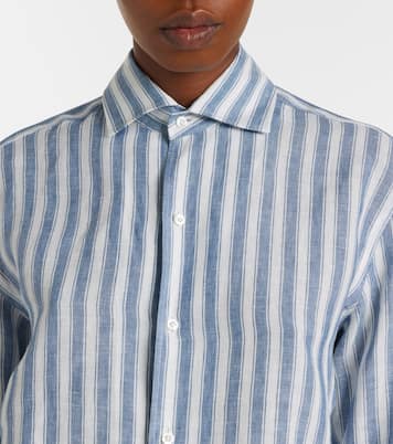Camisa Capri de lino a rayas | Ralph Lauren Collection