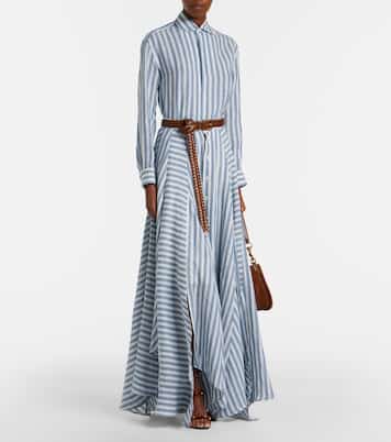 Camisa Capri de lino a rayas | Ralph Lauren Collection