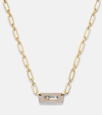 Collar de cadena Move Link de oro de 18 ct con diamantes | Messika