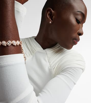 Pendientes My Twin 1+2 de oro rosa de 18 ct con diamantes | Messika