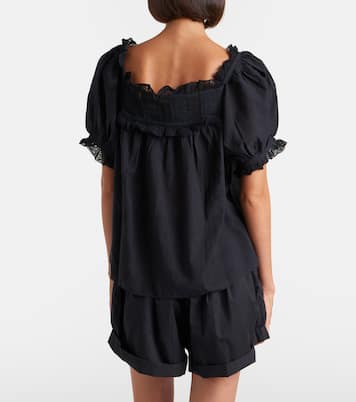 Frances lace-trimmed cotton-blend top | Dôen