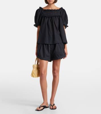 Frances lace-trimmed cotton-blend top | Dôen