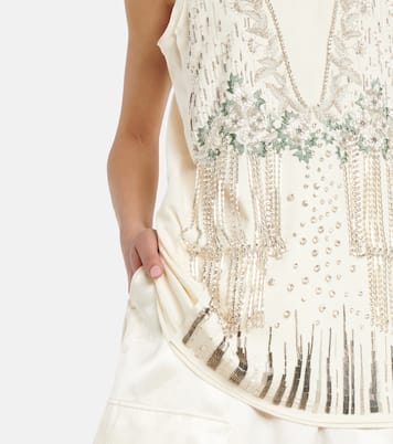 Verziertes Top aus Baumwolle und Seide | JW Anderson