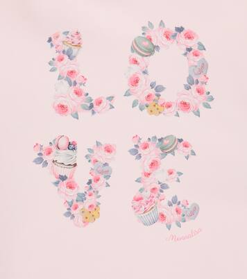 Printed stretch-cotton dress | Monnalisa