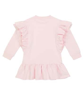 Printed stretch-cotton dress | Monnalisa