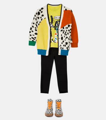 Tia leopard-print leather combat boots | Sophia Webster Mini