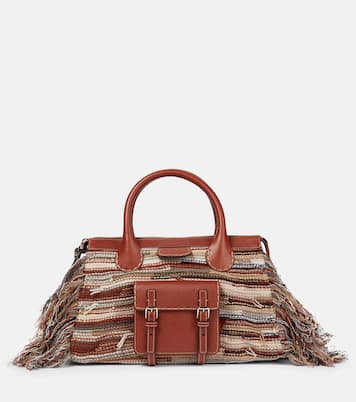 Borsa Edith Medium in cashmere e pelle | Chloé