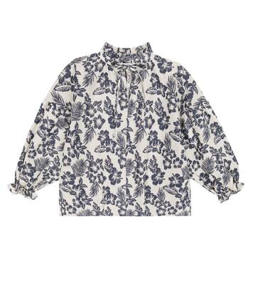 Olivia floral linen and cotton blouse | The New Society