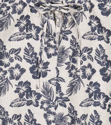 Olivia floral linen and cotton blouse | The New Society